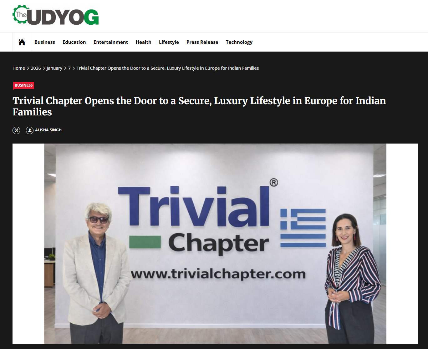 Trivial Chapter Press Articles